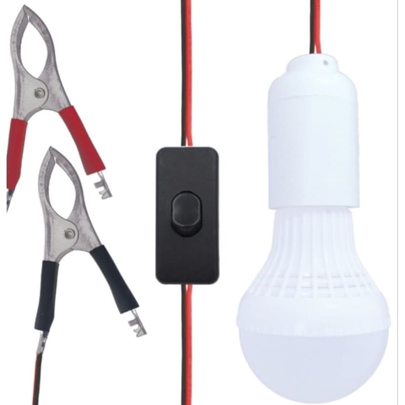 Lâmpada Pendente Automotiva 12V - Luz para Mecânico LED 3W, Fio 2m, Garra para Bateria