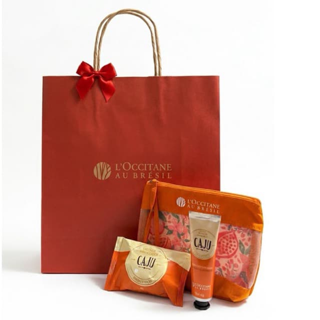 Combo Presente Caju L’Occitane au Brésil | 03 itens + sacolinha e mimo |