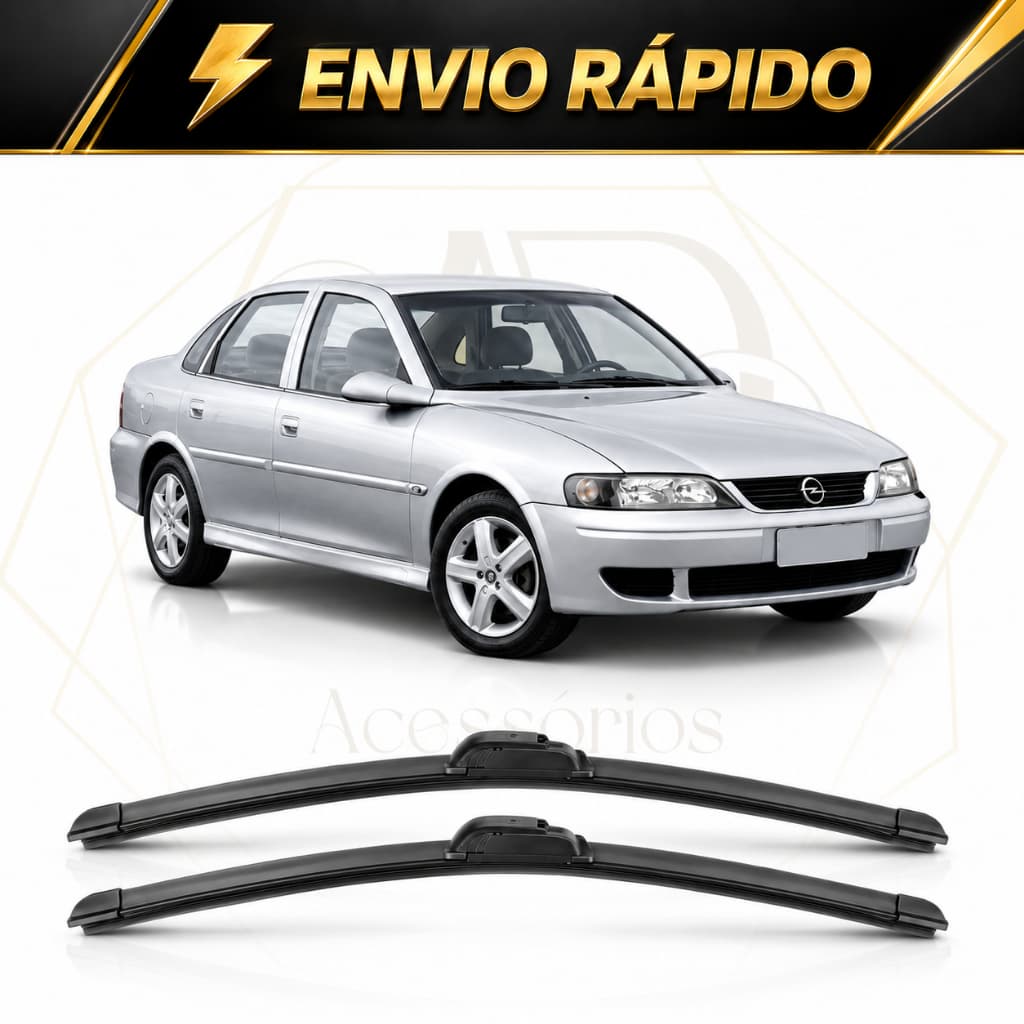 Kit Par Palheta Limpador Parabrisa Chevrolet Vectra 1997 a 2003 Silicone Gancho