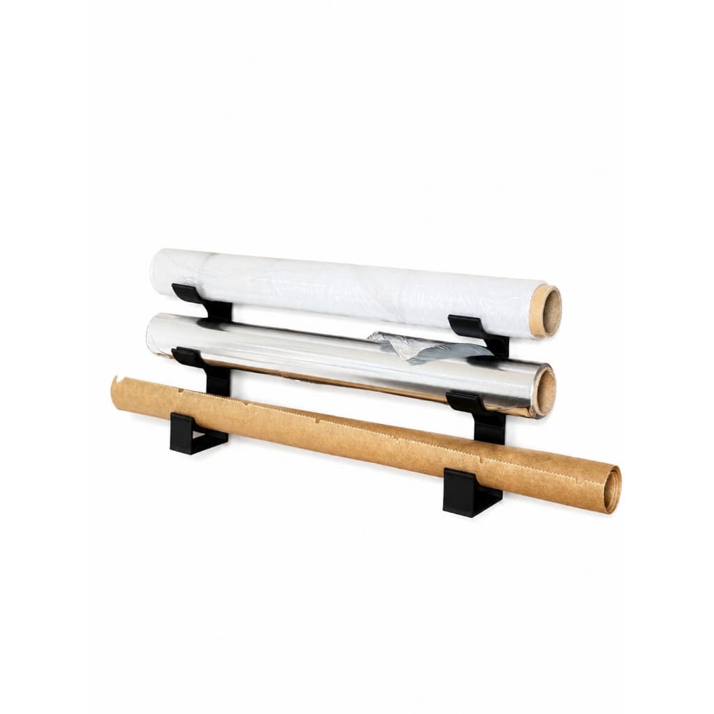 Suporte Porta Papel Parede 3 em 1 Para Churrasqueira Cozinha Gourmet Organizador Premium