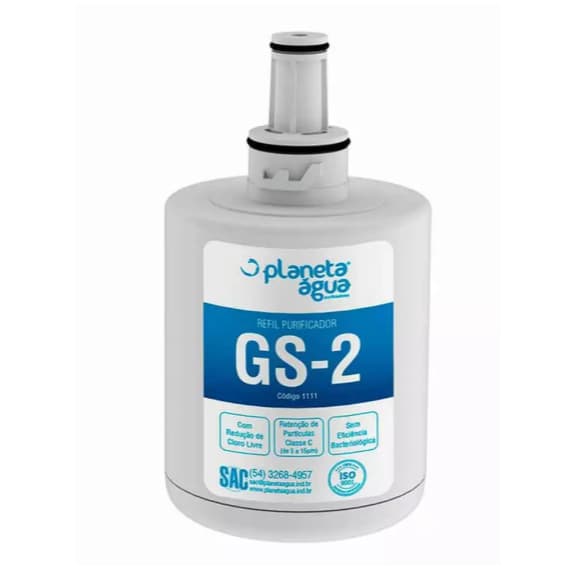 Refil Filtro Água GS-2 Compatível Geladeira Samsung Side By Side
