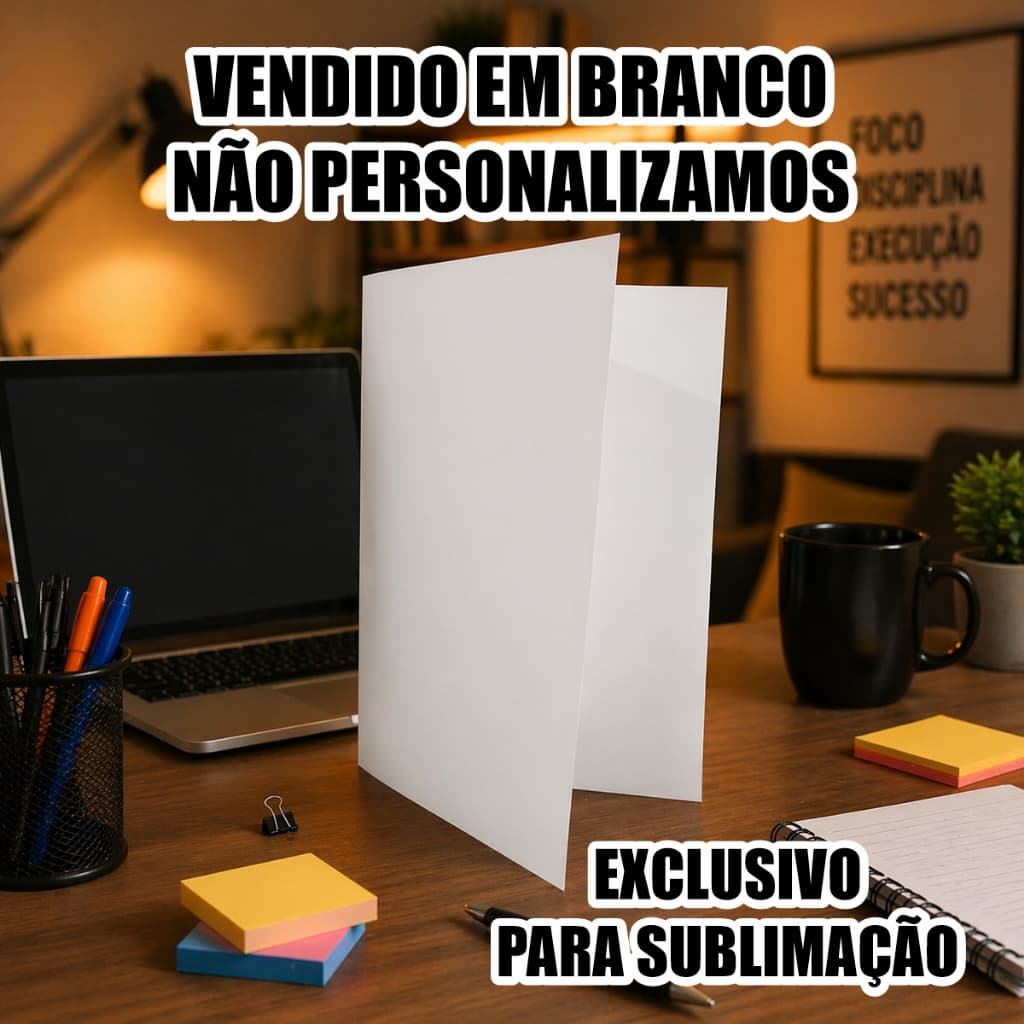 10 Pastas Branca com Bolso Para Documentos para Sublimação Não Personalizamos Vendido em Branco