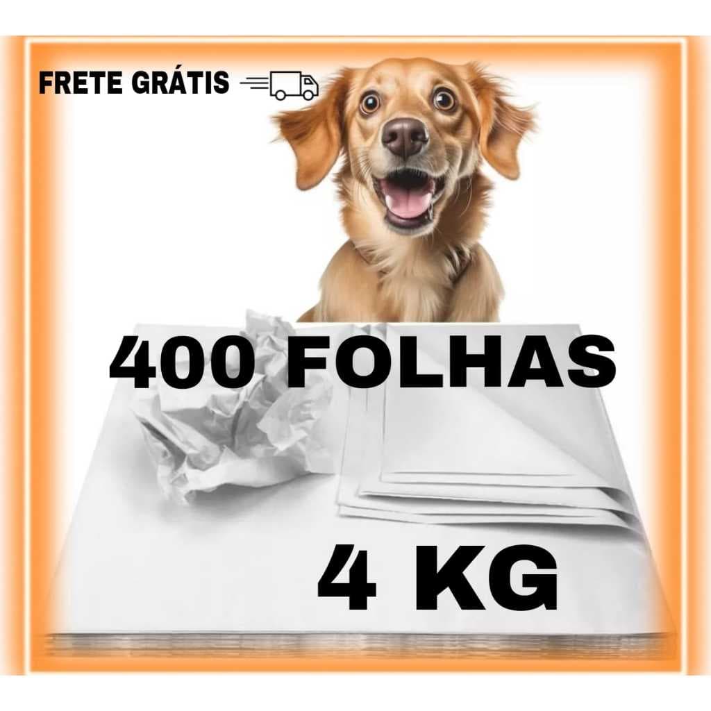 400 Folhas de Papel Para Treinar Cães Tamanho 50 X 70