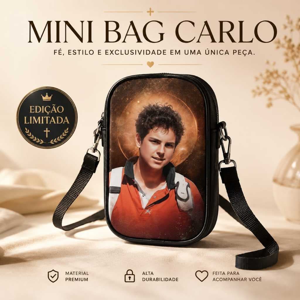 Mini Bag para Celular - Devoção Católica Carlo Acutis