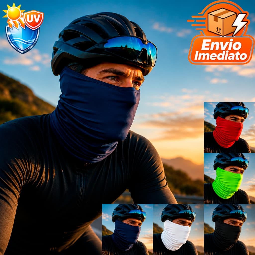 Bandana Tubular Unissex Ciclismo Corrida Balaclava Gorro Proteção UV50+ Fitness Academia