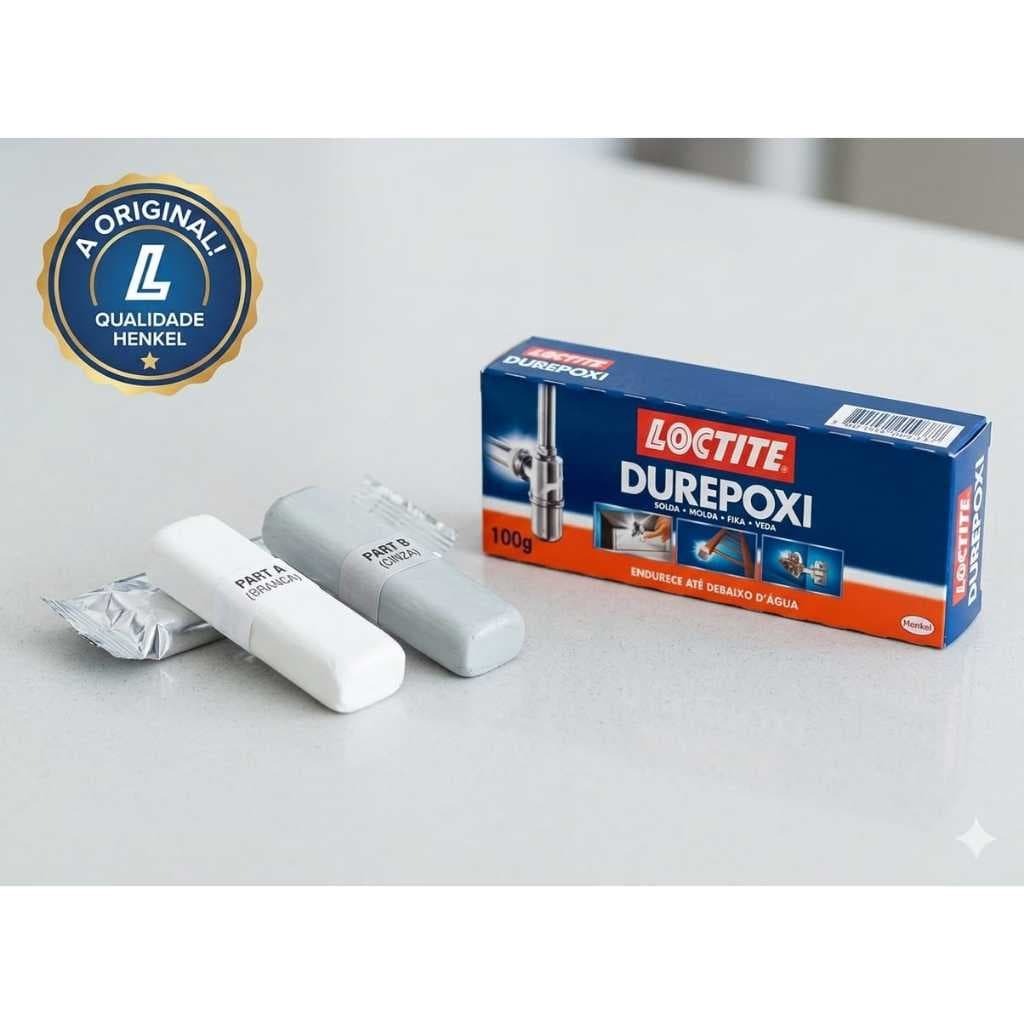 Durepoxi Loctite 100g - Massa Epóxi Bicomponente (Solda, Molda e Fixa)