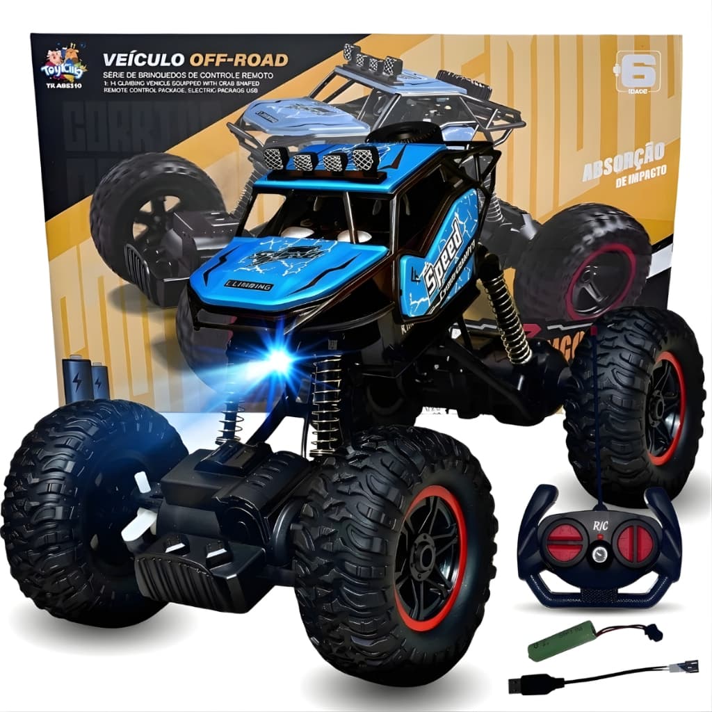 Carrinho De Controle Remoto Grande 4x4 Subida Na Terra