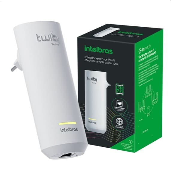 Extensor Wi-Fi 5 Twibi Force Plug Giga Intelbras