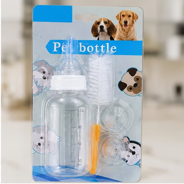 Mamadeiras Pet Para Filhotes Cachorro Gato Recém Nascido 100ml Com Bicos Silicone