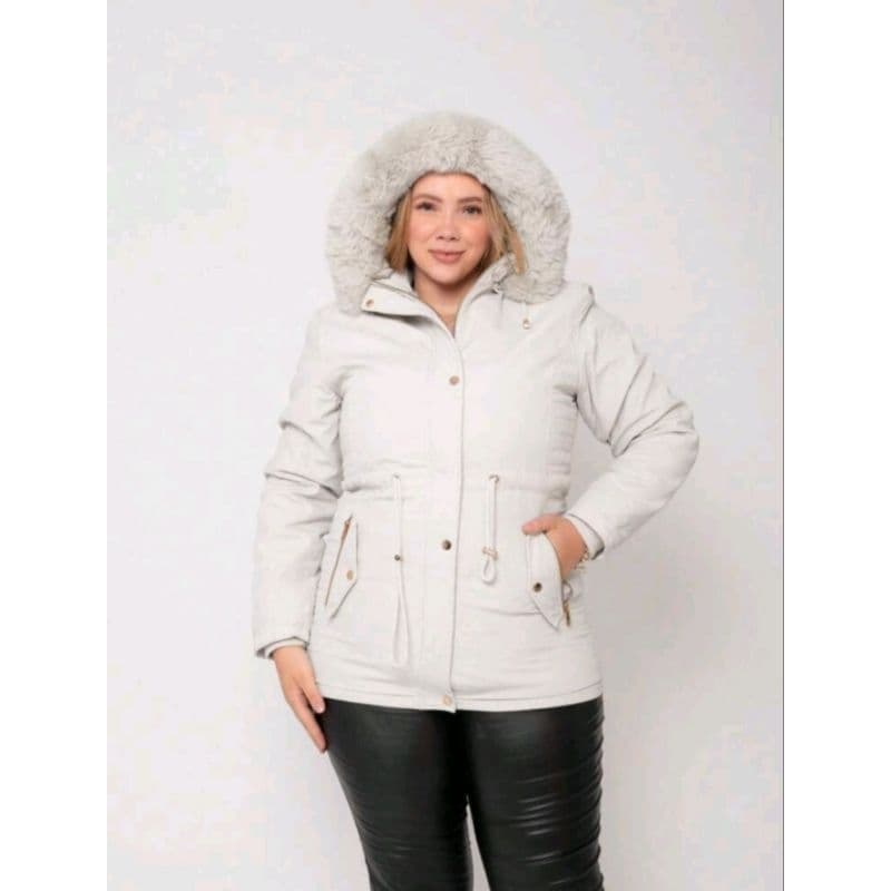 Jaqueta Parka Forrada Pelucia Plus Size G2 ao G5 outono e inverno Lançamento 2026 So
