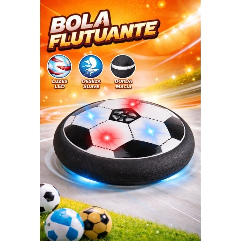 Bola Flutuante Com Luz A Pilha Hoverball Brinquedo Infantil