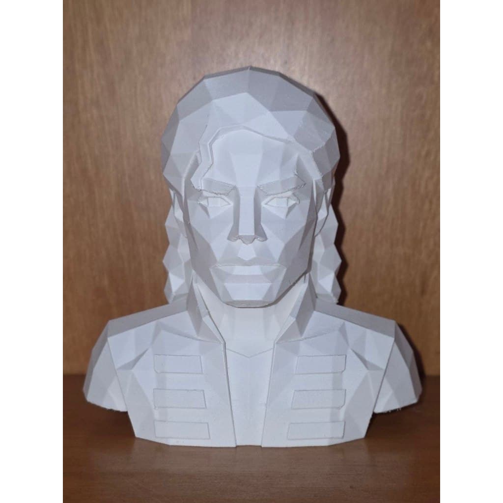 Michael Jackson Busto Low Poly Decorativo Colecionável Casa Decoração