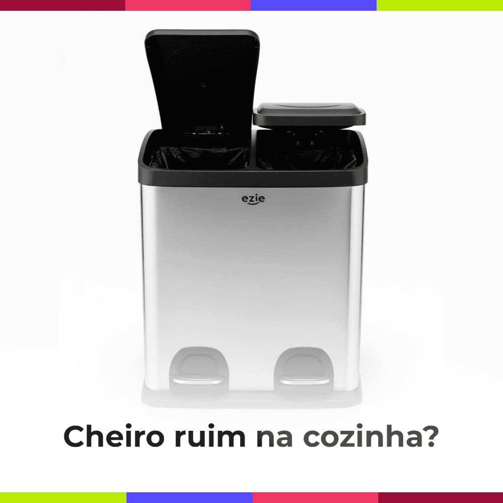 Lixeira Premium Dupla 30L EZIE Twins | Mais Organização e Menos Bagunça