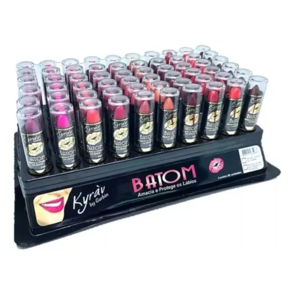 Kit com 10 batons cremoso Kyrav sortidos.
