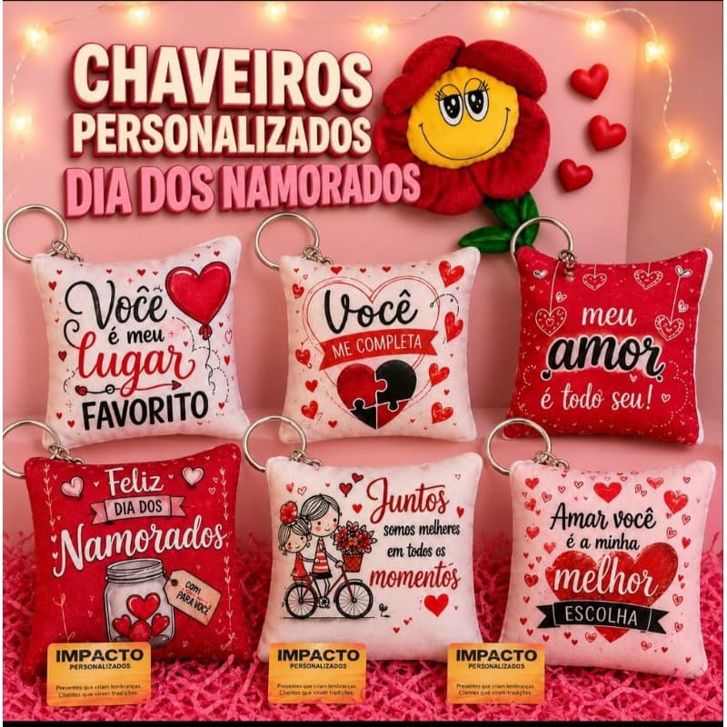 CHAVEIRO DE ALMOFADINHA PERSONALIZADOS,CHAVEIROS COM FOTOS dia dos NAMORADOS
