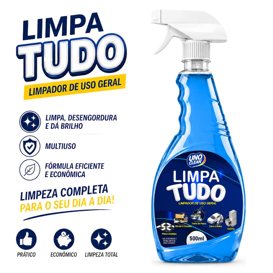 Espuma Limpa Tudo 500ml Multiuso Desengraxante Sofá Carpete Bolsa Tênis Piso Azulejo Cozinha Carro