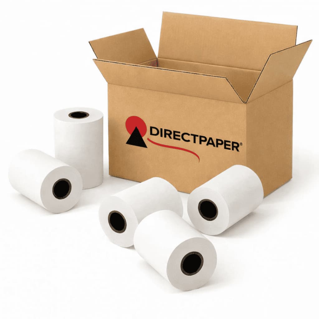 10 Bobina Térmica 80mm Ideal Para Delivery Ifood Keeta 99Foods 80mm x 50 mm Diâmetro Cupom Fiscal PDV Papel Mais Grosso