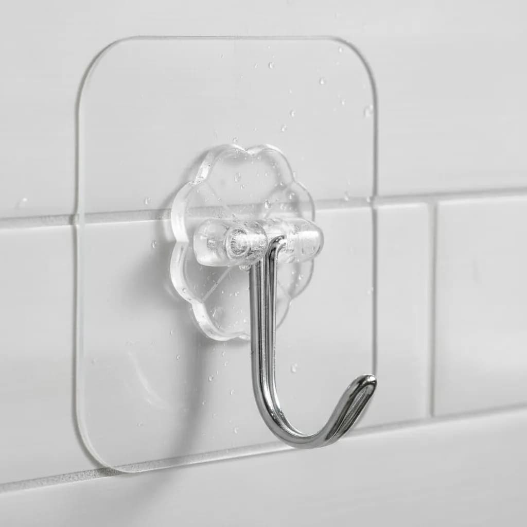 Gancho Adesivo Transparente Premium Kit 10/15 Un Multifuncional Autocolante Sem Furos Alta Fixação