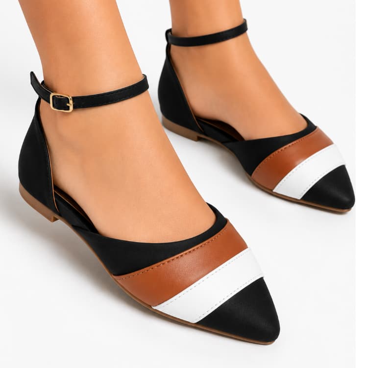 Sapatilha Feminina Salomé Bico Fino Confortável Elegante Casual Moda 33 ao 42