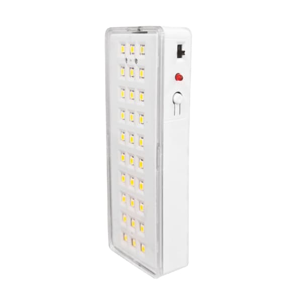 Luminária de Emergência Top Light 2W 6500K 30 LEDs Bivolt Bateria Lítio 5h Autonomia