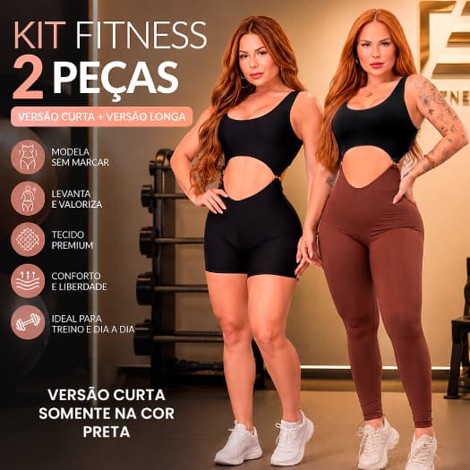 Kit Macaquinho Curto + Macaquinho Longo Academia Para Treinar