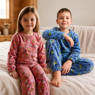 Pijama Infantil Soft Glow Brilha no Escuro Manga Longa Super Quentinho