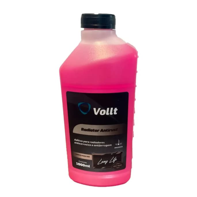 Aditivo Fluido Para Radiador Automotivo Pronto Uso Rosa 1L Vollt