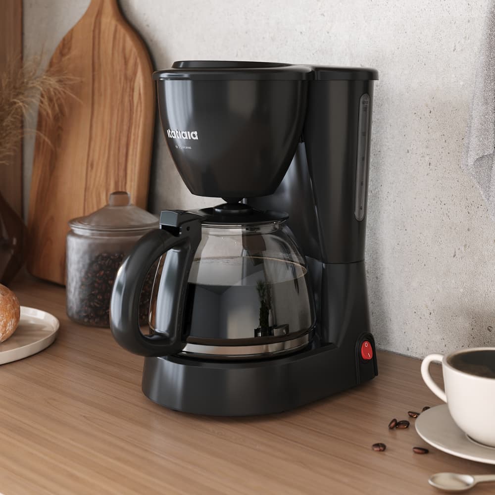 Cafeteira Elétrica Itatiaia 15 Xícaras 127V Preta Compacta Café