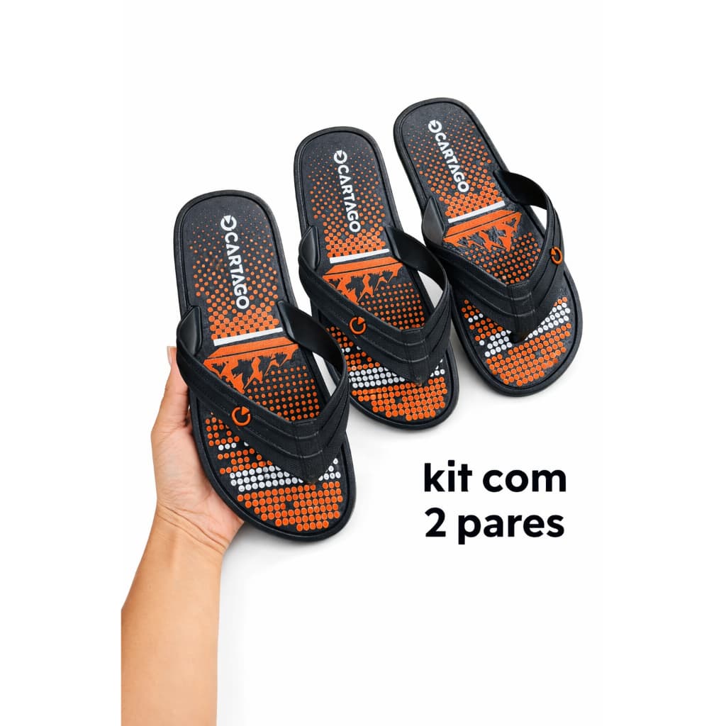 Kit Com 2 Pares De Chinelo Masculino Confortavel Com Envio Rapido