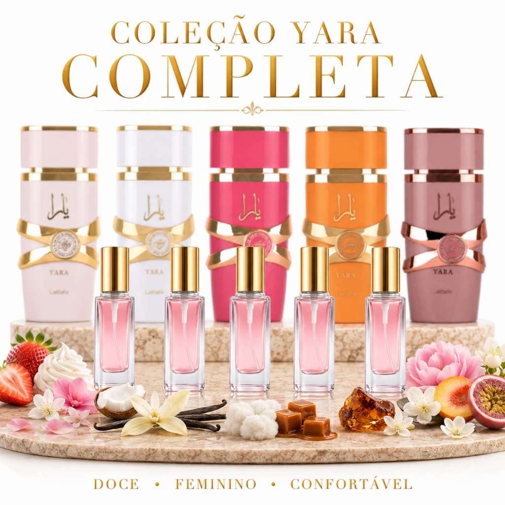 Kit Perfumes Femininos 5ml | Coleção Yara Completa
