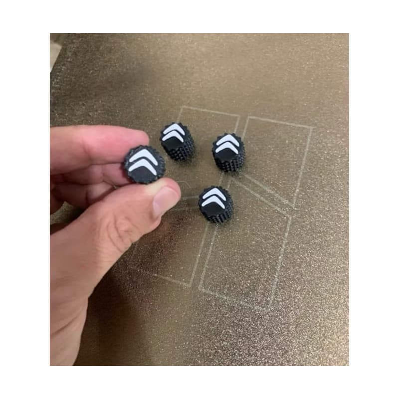 Tampa de Válvula Pneu Citroën C3 C4 C4 Cactus C5 Aircross DS3 DS4 DS5 Xsara Picasso Aircross – 2 Pares Personalizado 3D