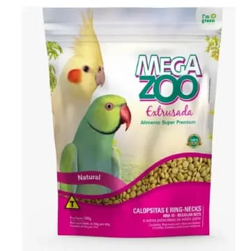 Ração Extrusada Megazoo Ring Neck E Calopsita Mm15 300g
