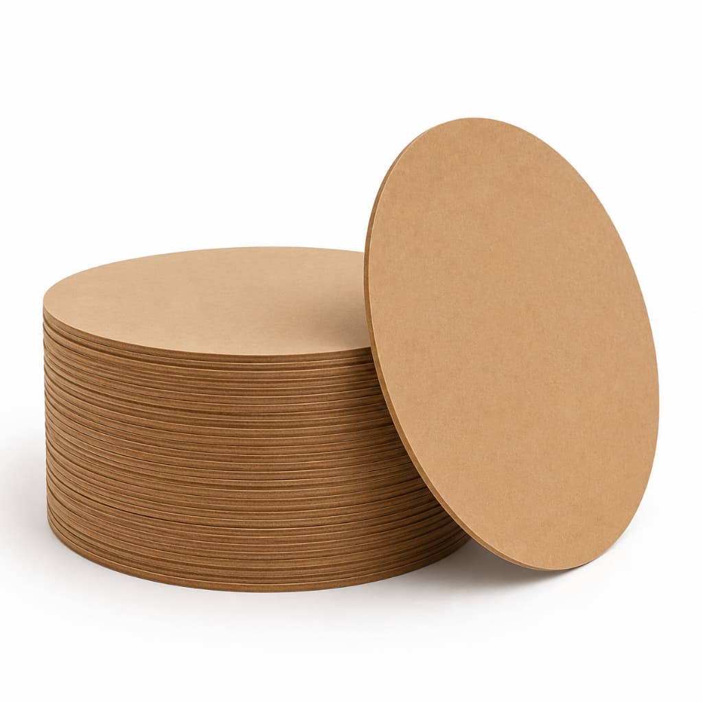 Kit 10 Sousplat MDF Cru 35cm 3mm Redondo Supla Mesa Posta Artesanato