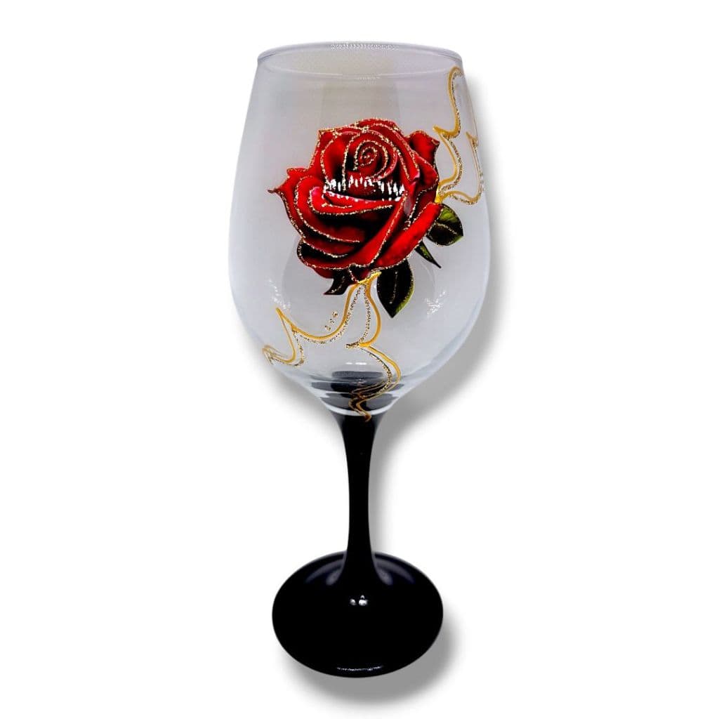 Taça Grande Pobagira Flor Vermelha detalhes Dourados Padilha Maria Mulambro Sete Saias Umbanda
