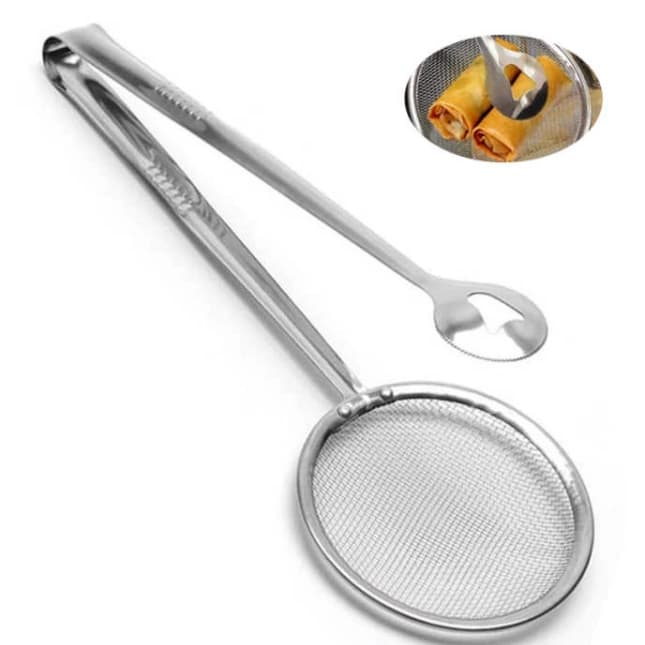 Escumadeira Para Fritura C/pegador Em Inox WL-2217
