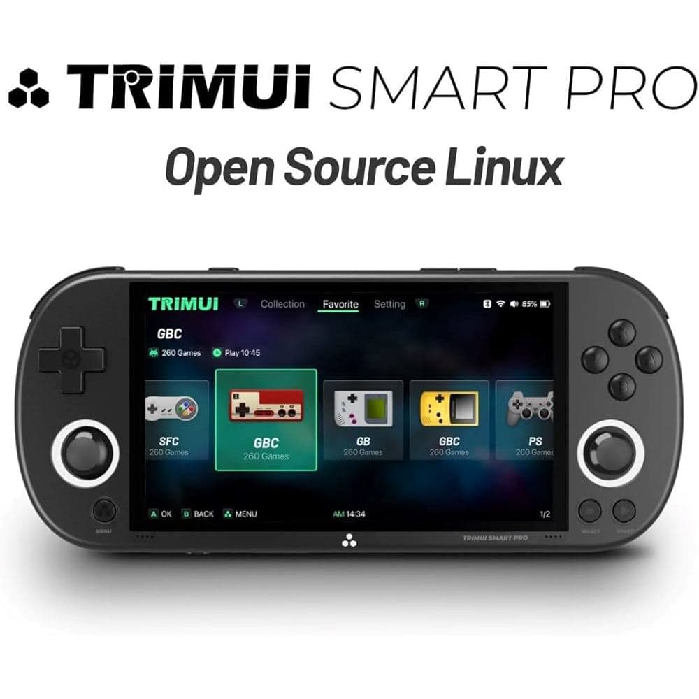 Trimui Smart Pro 2026 - ATUALIZADO + Cartão Micro Sd 64GB 100% ORIGINAL - Lotado de Jogos! Sistema CROSSMIX