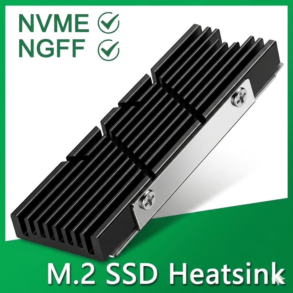 Dissipador de Calor para SSD M.2 NVME NGFF 2280 Alumínio - Desktops e PS5 Alto Desempenho Térmico e Instalação Fácil