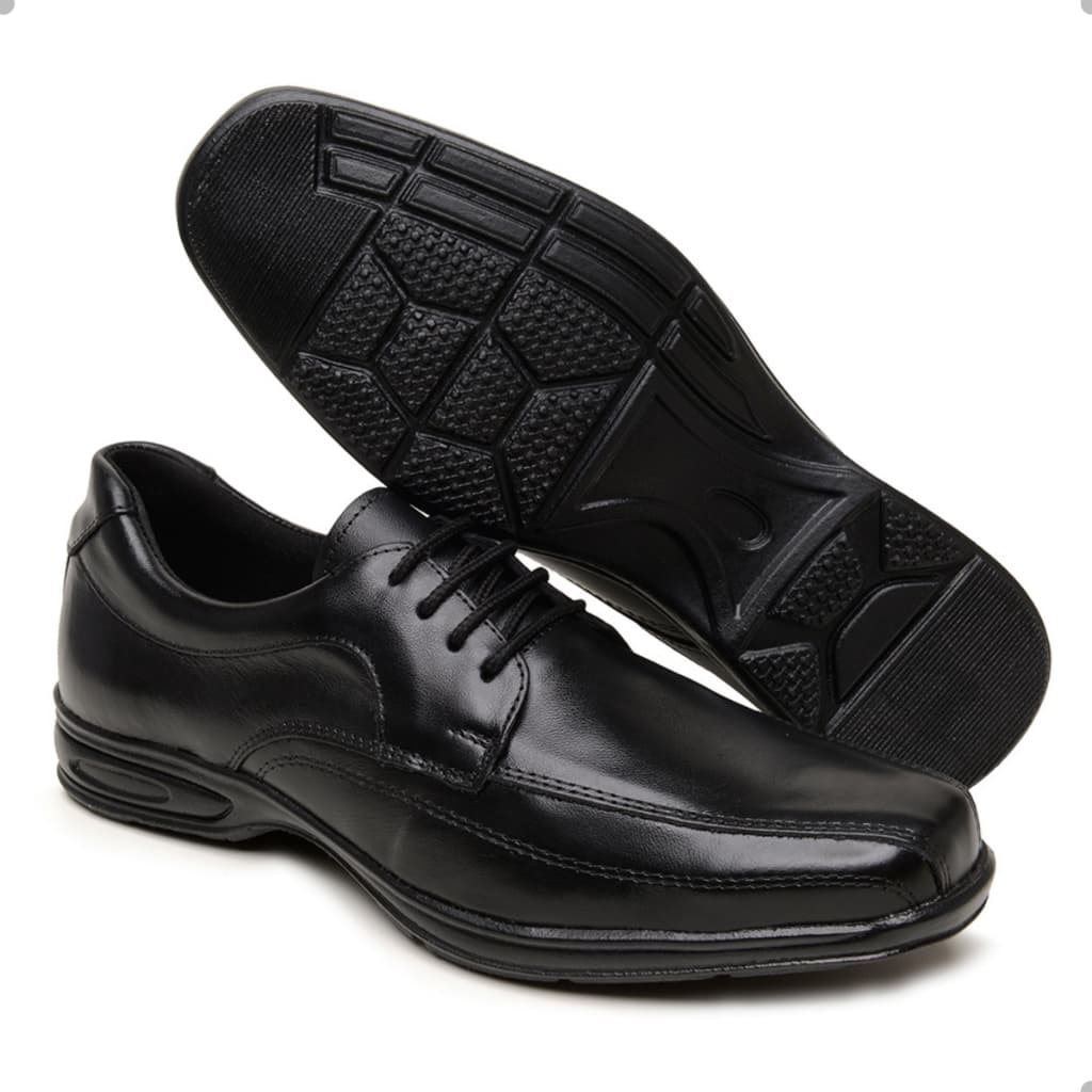 Sapato Social Masculino em Couro Legítimo Estilo e Conforto Ortopedico Mocassim Oxford Clássico