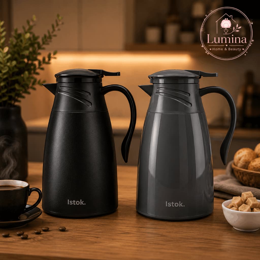 Garrafa Térmica Roma 1 Litro – Sortida Preta ou Cinza Bebidas Quentes Frias