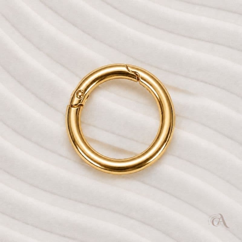 Argola articulada Premium tipo mosquetão 2,5 mm, dourado e prata,com 2 unidades