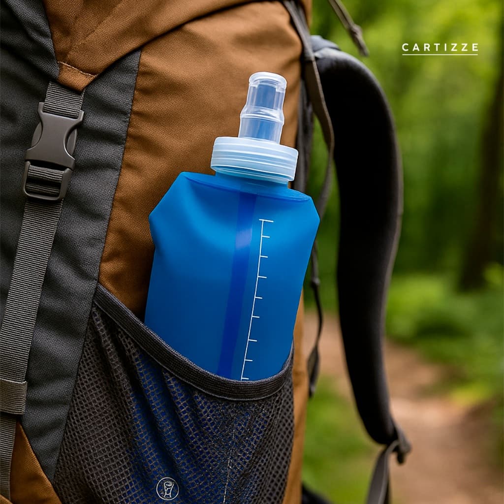 Garrafa De Água Corrida Flexível Garrafa Dobrável Silicone Para Academia Soft Folding Flask 250ML