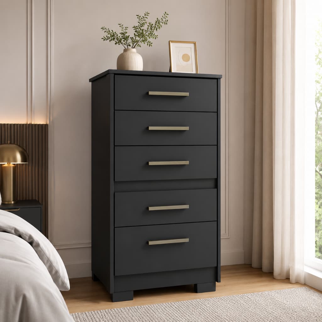 Cômoda Gaveteira P/ Quarto Reforçada 5 Gavetas Espaçosa P/ Baby Gaveteiro Organizador Envio Imediato