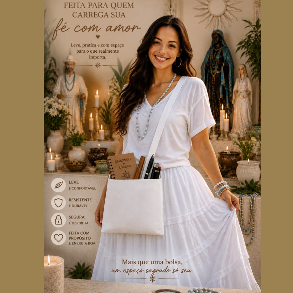 Bolsa Cambonê Umbanda e Candomblé Lisa Ecobag Premium Luxo