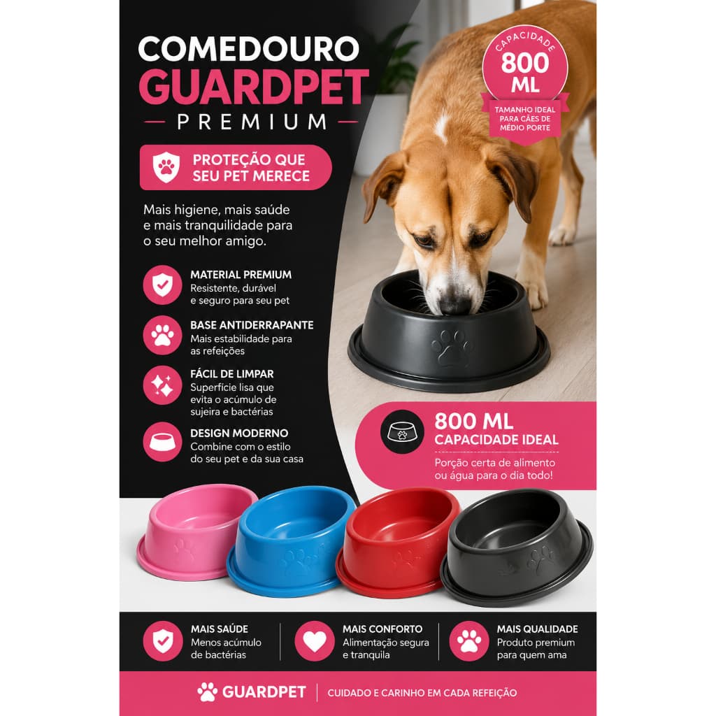 Bebedouro Comedouro 300 ml Anti Formiga Pet Gato  Pote para Cães  Gatos