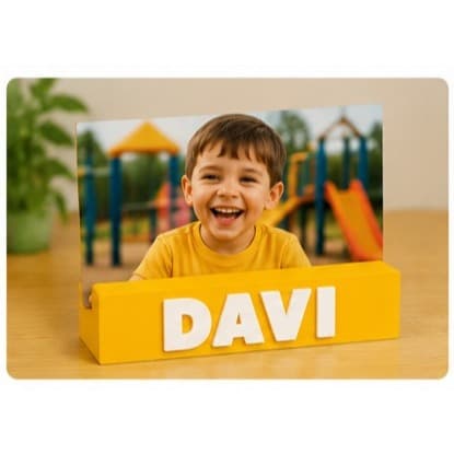 Centro de Mesa Personalizado com Nome | Lembrancinha Festa Infantil | Porta Foto