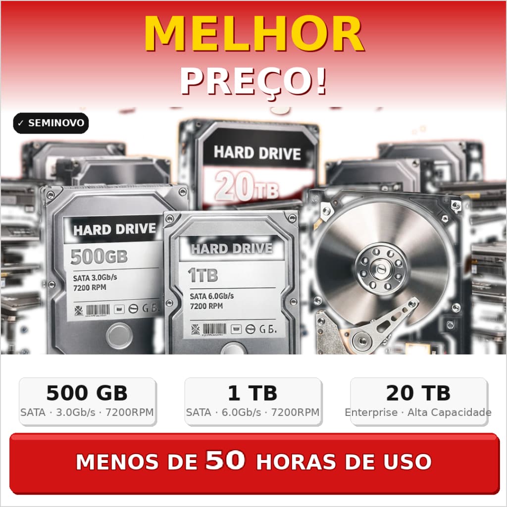 HD SATA HD ABAIXO DE 50 horas de uso 1TB 500GB 250GB 3.5" HDD Disco Rígido SATA/150 | SATA/600