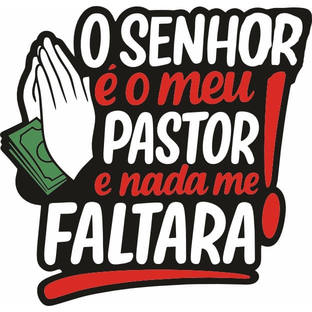 Adesivo O Senhor é Meu Pastor e Nada me Faltará Deus Jesus Carro Moto Caminhão