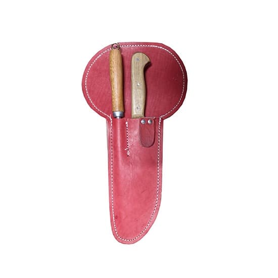 Kit Faca Coqueiro 8 polegadas Pantaneira + Chaira Amolador + Bainha Meio Curtume