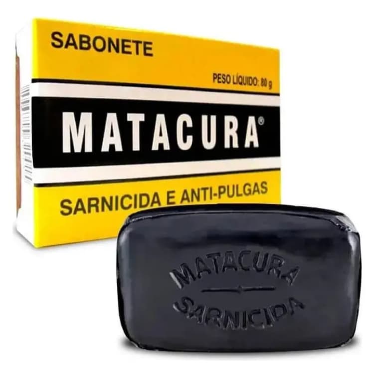 Sabonete  Matacura Sarnicida E Antipulgas 80g kit com 1/2/3/5