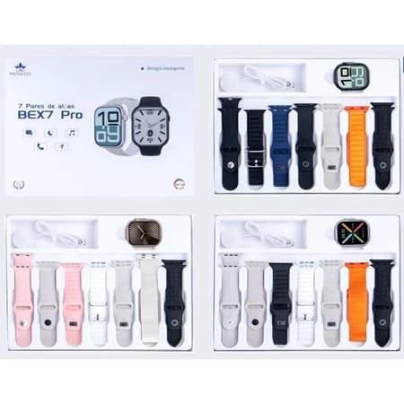 Smartwatch BEX7 PRO Série 10 Premium Faz Ligações + 7 Pulseiras-  Android E iPhone
